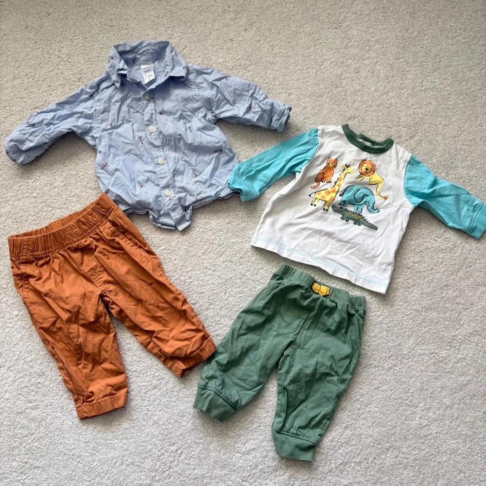 Carter's Little Me Clothing Lot 6 month Bodysuits Pants Jacket Outfit Baby Boy